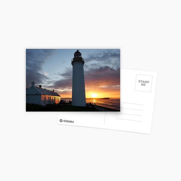 Sunrise at Cantick Head Lighthouse self catering cottage Postcard