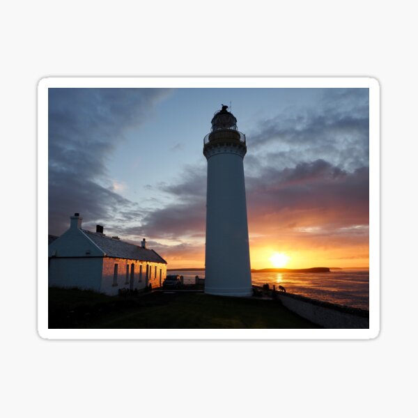 Sunrise at Cantick Head Lighthouse self catering cottage Sticker