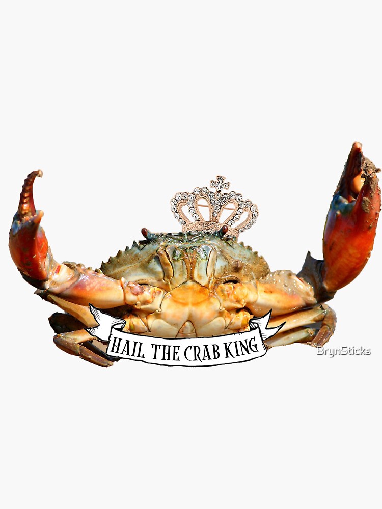 "Crab King" Sticker for Sale by BrynSticks Redbubble