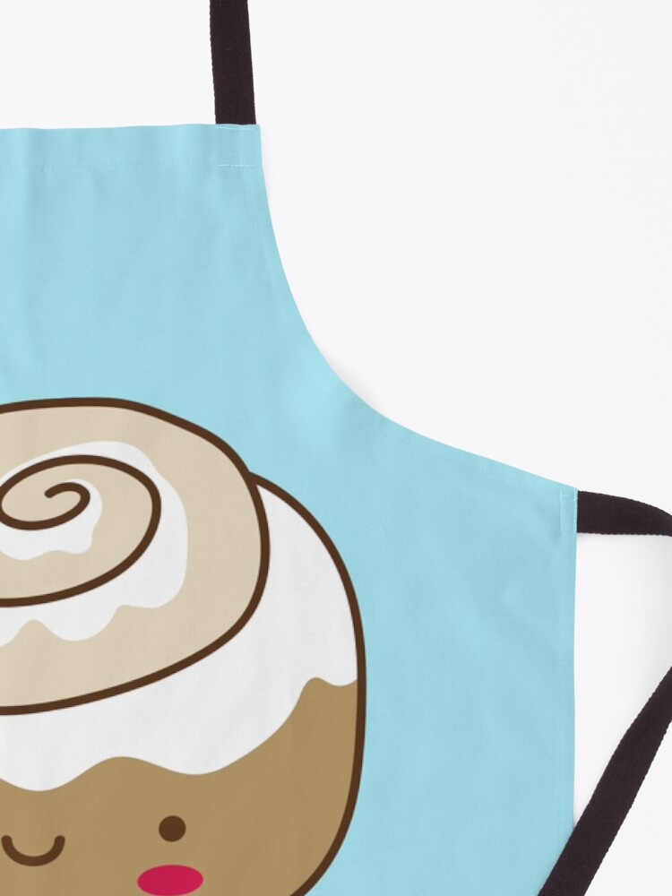 "Cute Kawaii Cinnamon Bun" Apron for Sale by designminds Redbubble