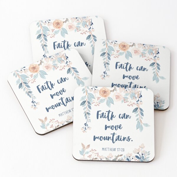 Item preview, Matthew 17:20 Watercolor Flower | Bible Verse Design | Christian Gift | Bible Verse designed and sold by Si Li.