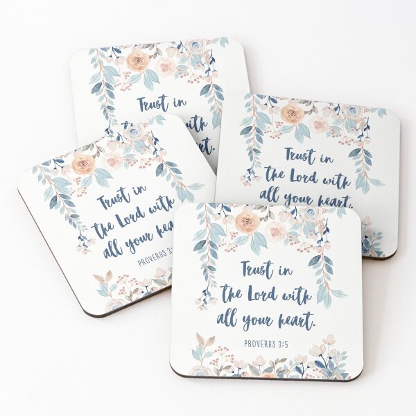 Item preview, Proverbs 3:5 Watercolor Flower | Bible Verse Design | Christian Gift | Bible Verse designed and sold by Si Li.