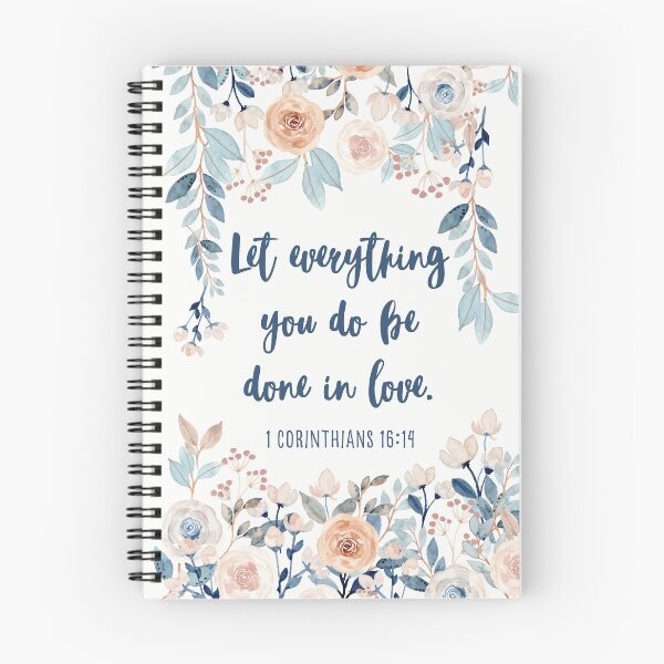 Item preview, 1 Corinthians 16:14 Watercolor Flower | Bible Verse Design | Christian Gift | Bible Verse designed and sold by Si Li.