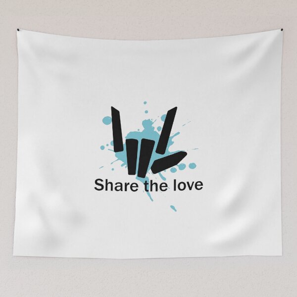 Item preview, Share the Love Ligth Blue Style designed and sold by tinypurpleland.