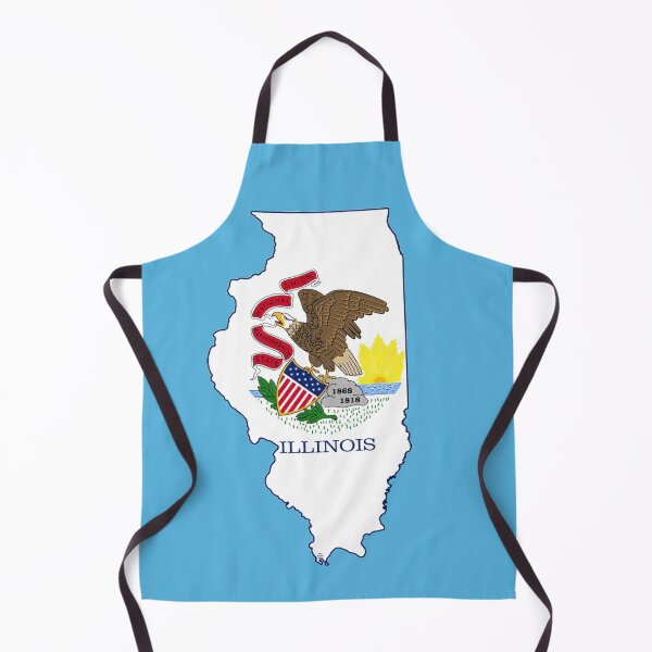 Item preview, Illinois Map With Illinois State Flag designed and sold by Havocgirl.