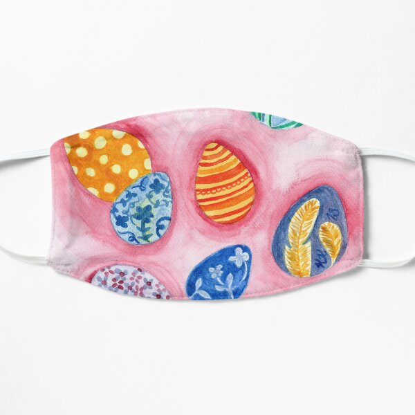 Easter Egg Watercolor Pattern Small Mask