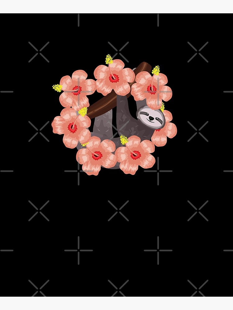 Sloth Flower Pattern by happyhourvibe