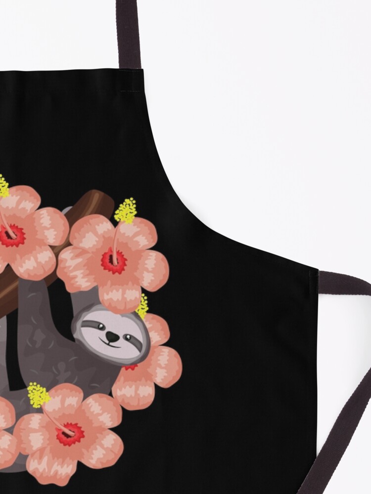 Alternate view of Sloth Flower Pattern Apron