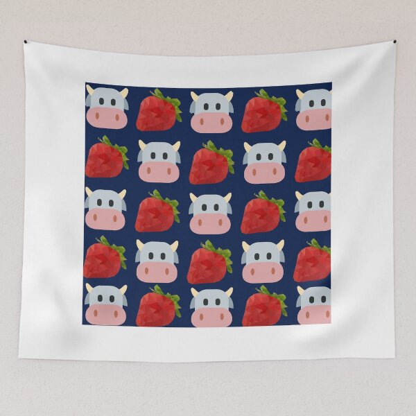 Item preview, Strawberry cow very cute pattern (Blue) designed and sold by NoodleBazaar.