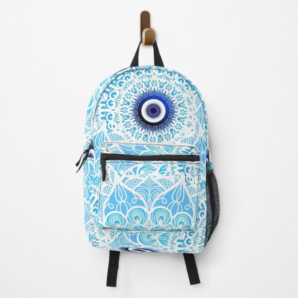 Item preview, Mati Evil Eye Aqua Floral Kiki Collection designed and sold by Yiorgos Designs.