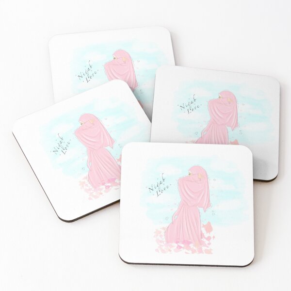Item preview, Pink Niqab muslimah beautiful drawing illustration  designed and sold by Imanitasong.