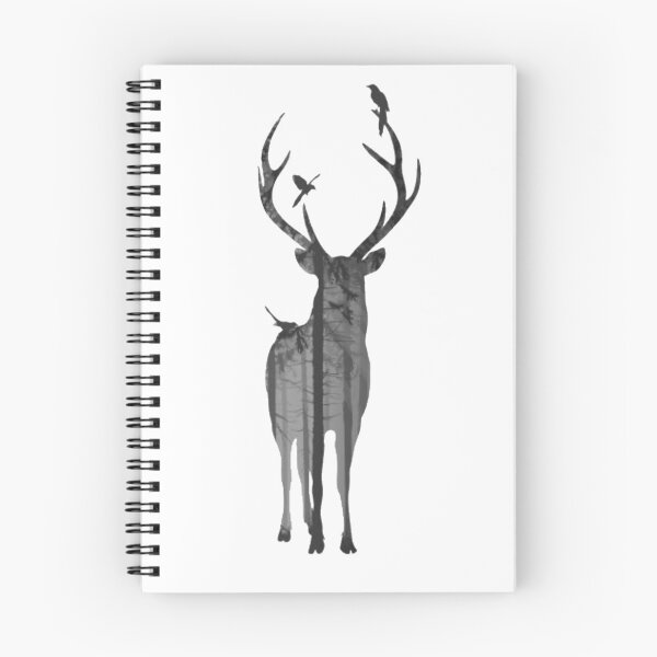 Item preview, Double exposure black and white Stag designed and sold by Riku-Ortiz.