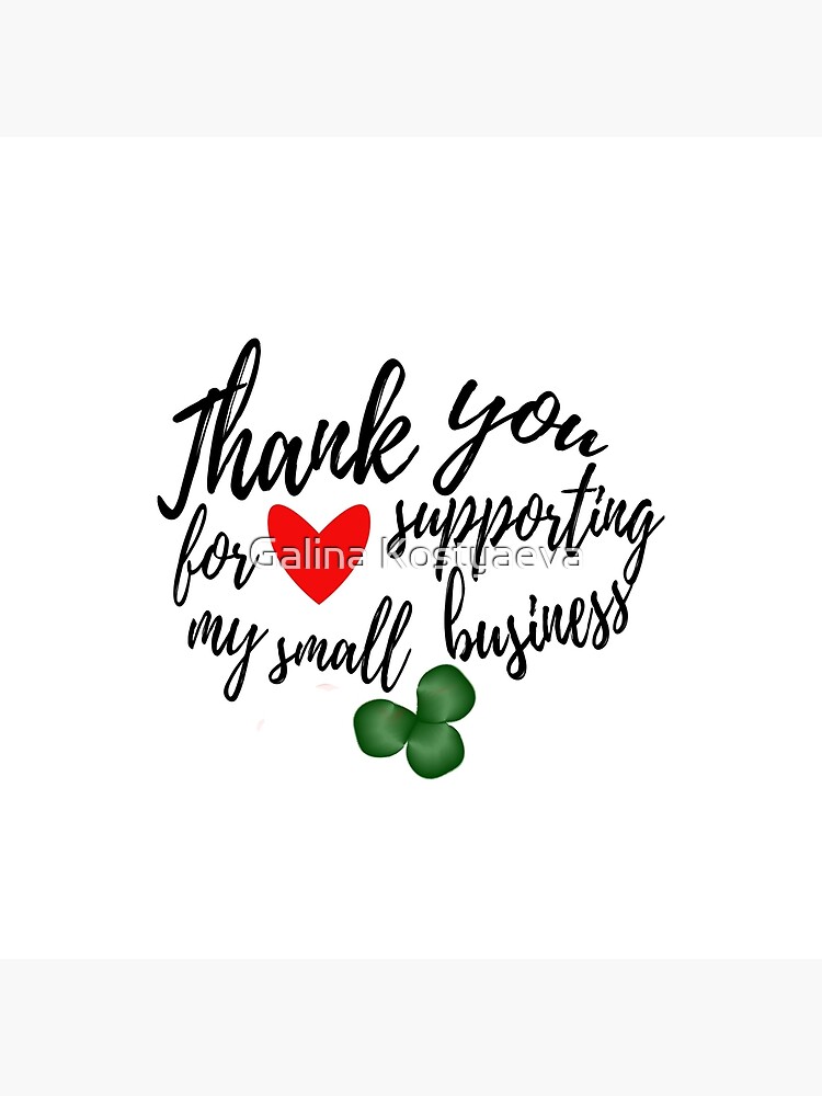 Thank You For Supporting My Small Business Art Board Print By Renodel Redbubble