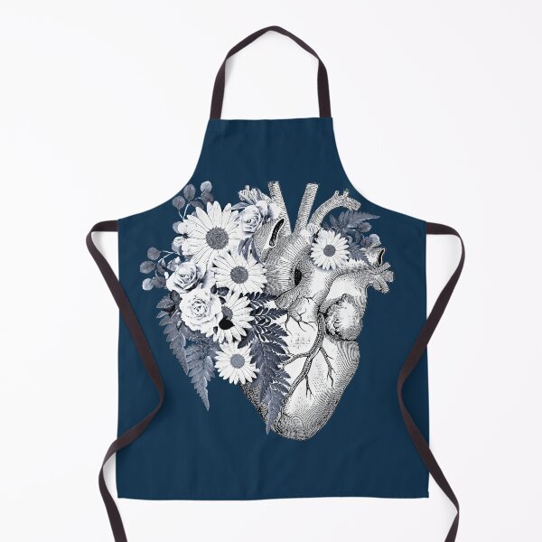 Item preview, blue navy Bloom daisy Heart Human Anatomy designed and sold by Collagedream.