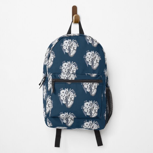 Item preview, blue navy Bloom daisy Heart Human Anatomy designed and sold by Collagedream.