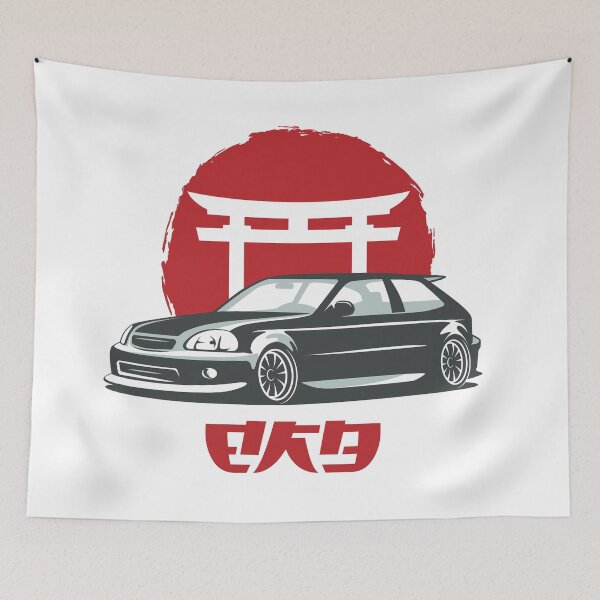 Item preview, JDM Honda Civic illustration designed and sold by dmaryashin.
