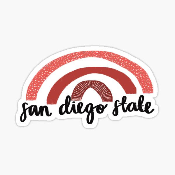 Vista previa del artículo con la obra «SDSU Rainbow», diseñado y vendido por Sara Han.