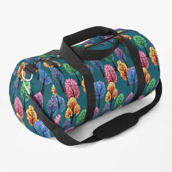 Forest - Tree Pattern Illustration - Acrylic Painting Duffle Bag
