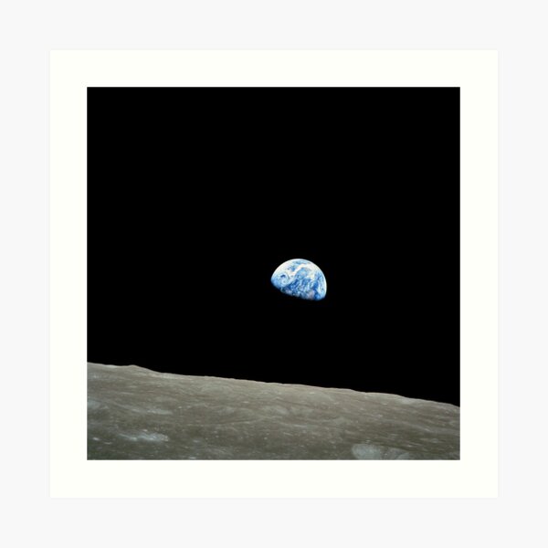 Apollo 8 NASA Moon Mission Earthrise Art Print