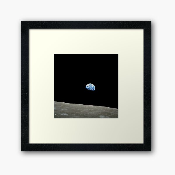 Apollo 8 NASA Moon Mission Earthrise Framed Art Print