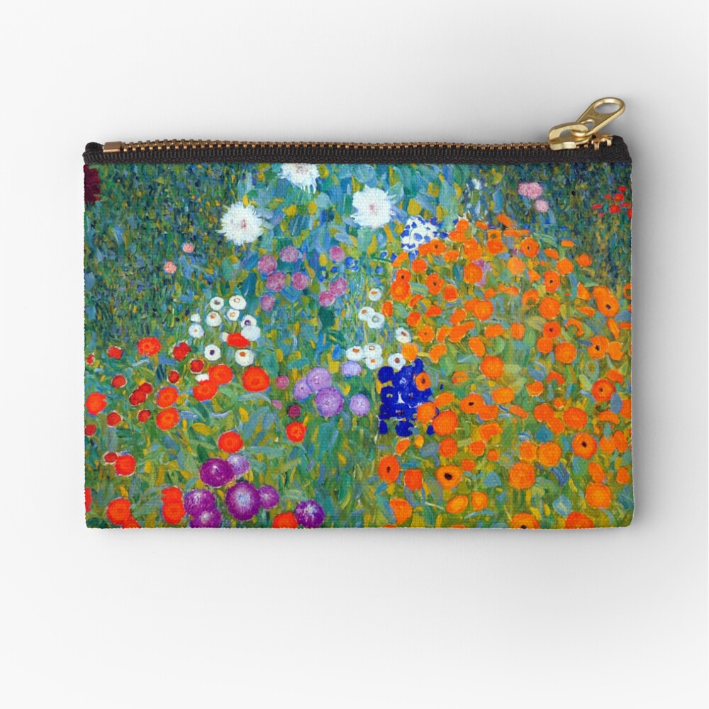 Gustav Klimt Flower Garden Zipper Pouch