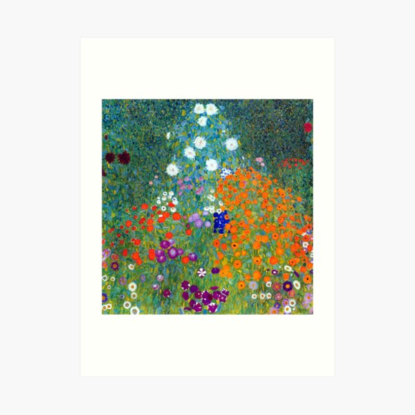 Gustav Klimt Flower Garden Art Print