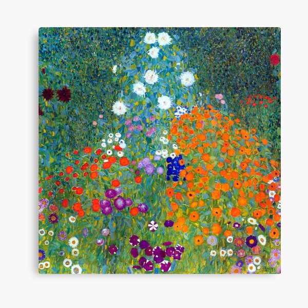 Gustav Klimt Flower Garden Canvas Print