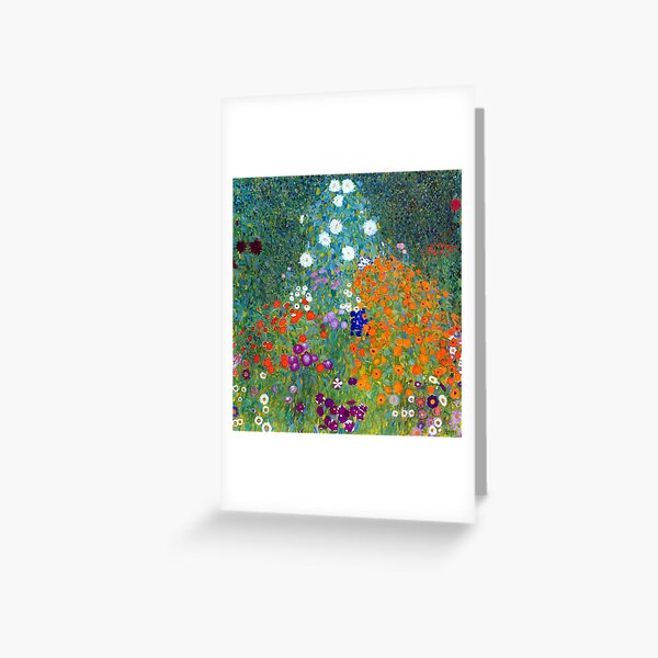 Gustav Klimt Flower Garden Greeting Card
