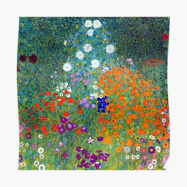 Gustav Klimt Flower Garden Poster
