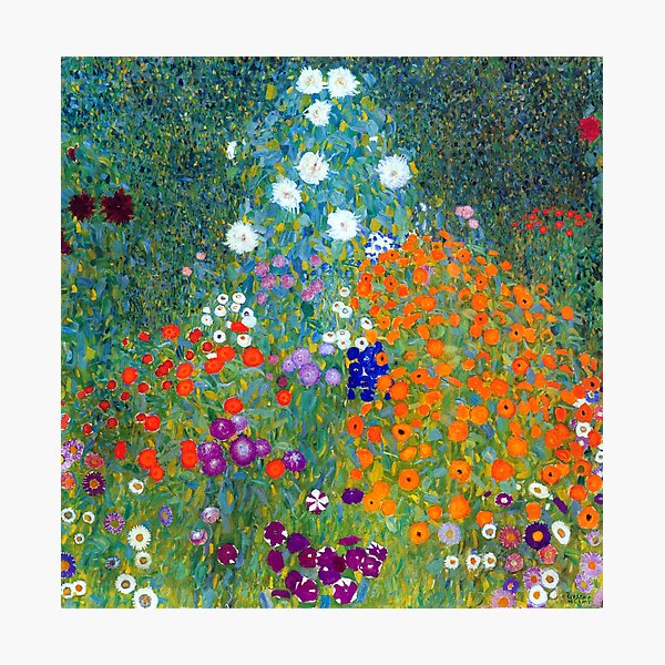 Gustav Klimt Flower Garden Photographic Print