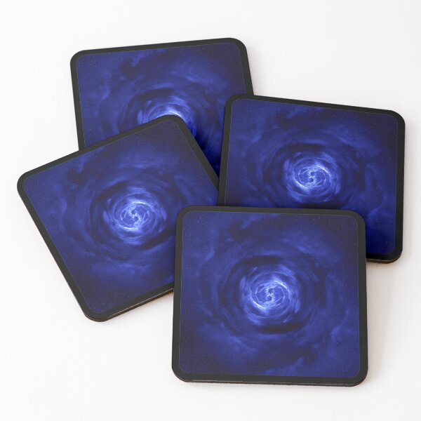 Blue Wormhole in Space Coasters (Set of 4)