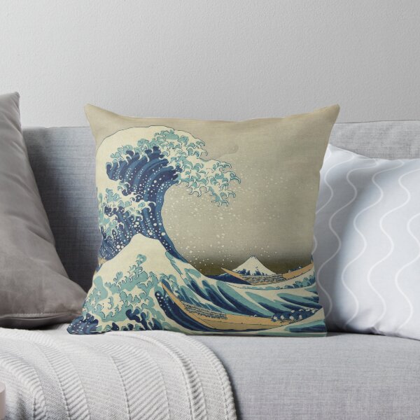 The Great Wave off Kanagawa Throw Pillow