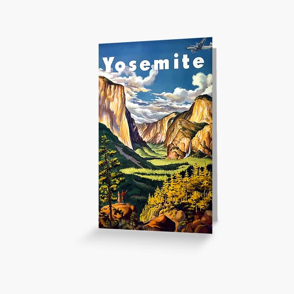 Vintage Yosemite National Park California Travel Greeting Card