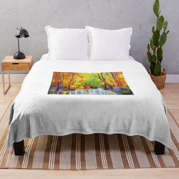 Item preview, Abstract design of pond and bridge designed and sold by Sonali Shah.