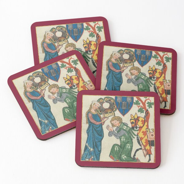 Item preview, She Bestows His Helm Medieval Illumination designed and sold by Erin Rado.