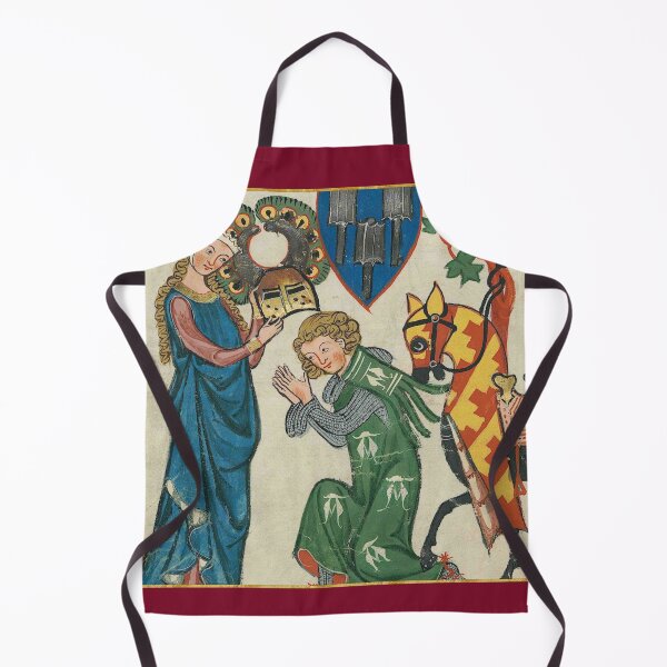 Item preview, She Bestows His Helm Medieval Illumination designed and sold by Erin Rado.