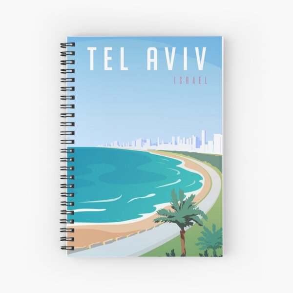 Vintage Tel Aviv Israel Travel Spiral Notebook
