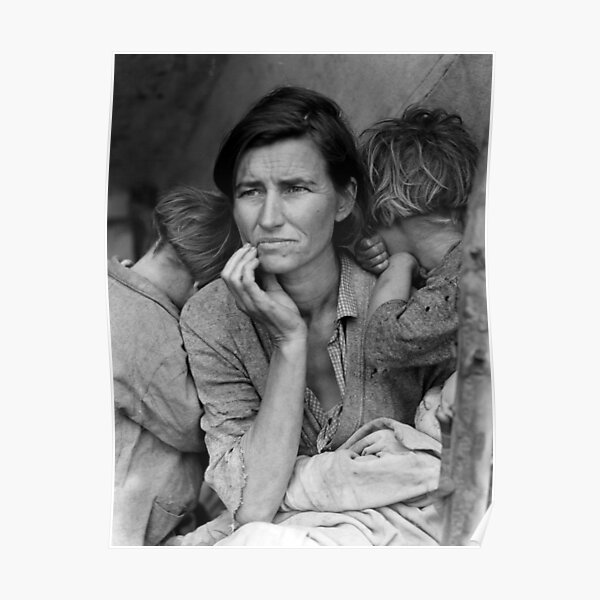 Vintage Photograph of Migrant Mother Poster