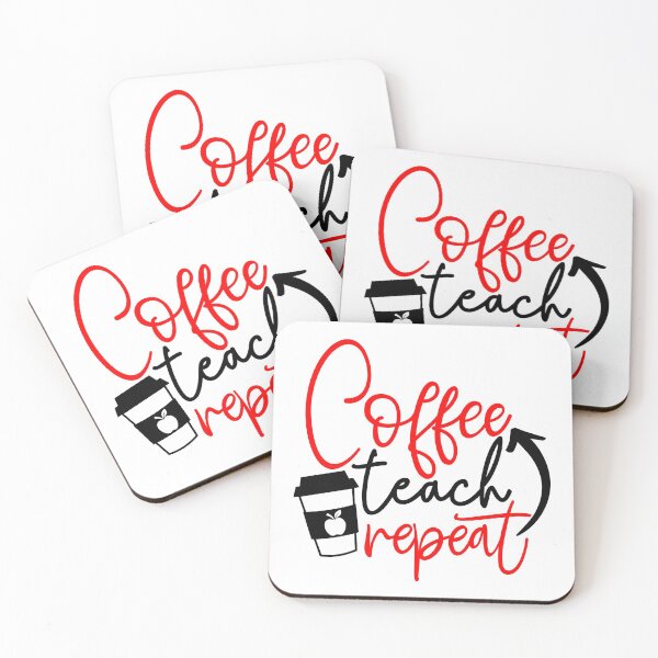 Item preview, Coffee teach repeat designed and sold by purpleblobart.