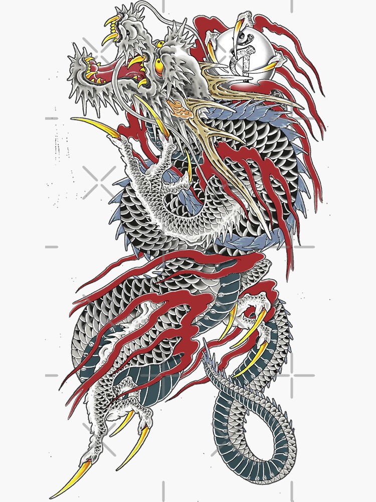 Kazuma Kiryus Dragon Tattoo Sticker For Sale By Bijomaru78 Redbubble