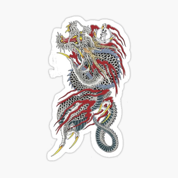 Kazuma Kiryus Dragon Tattoo Sticker For Sale By Bijomaru78 Redbubble