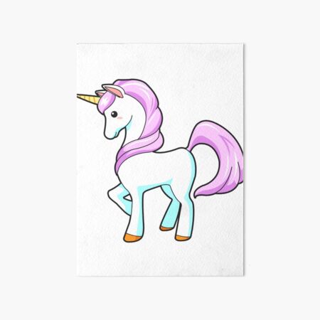 Lámina rígida «Neón De Dibujos Animados Unicornio» de isahoney | Redbubble