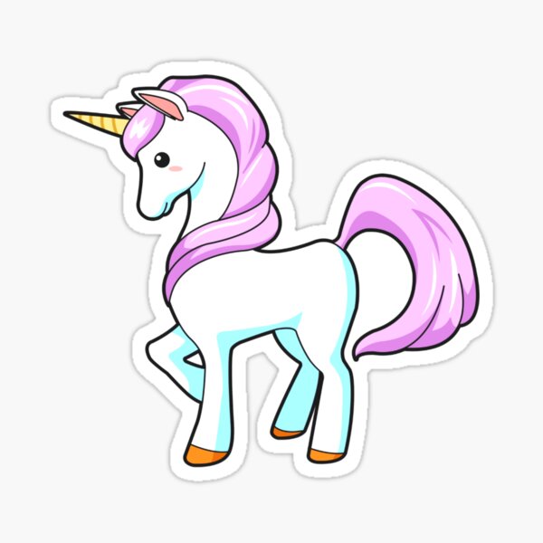 Neon Unicorn Stickers Redbubble - roblox horse illustration winged unicorn png clipart free robux