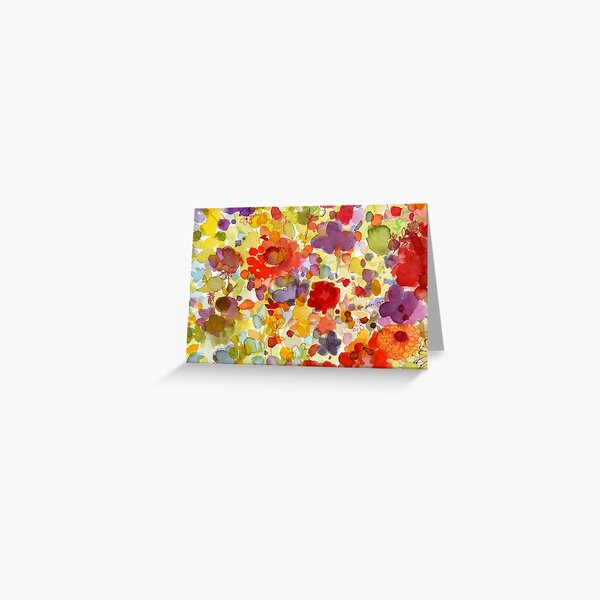 Watercolor pattern by Sue Zipkin Greeting Card