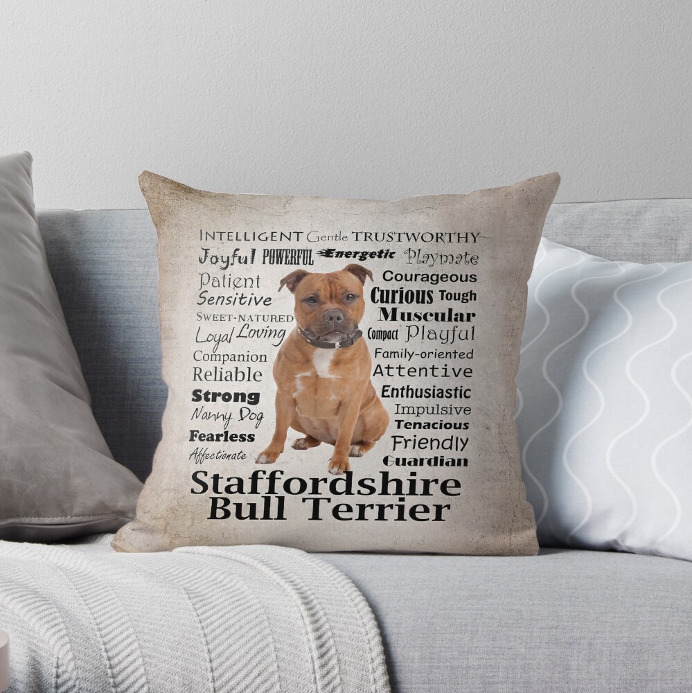 english bull terrier pillow