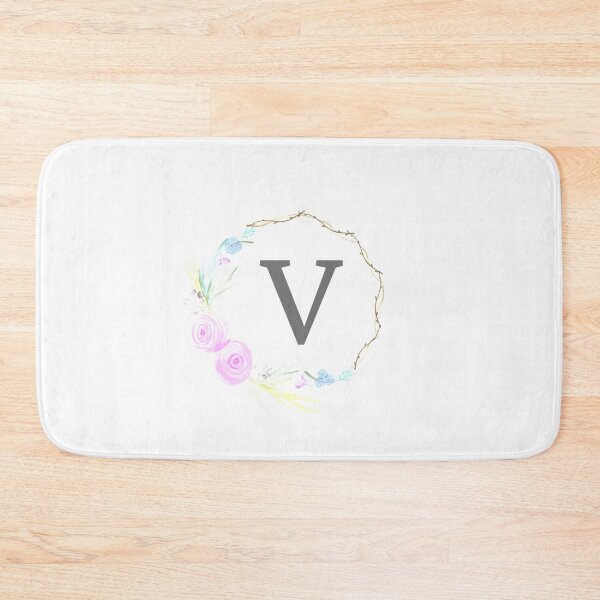 Item preview, Floral Wreath with Letter V designed and sold by TheFamilyVan.