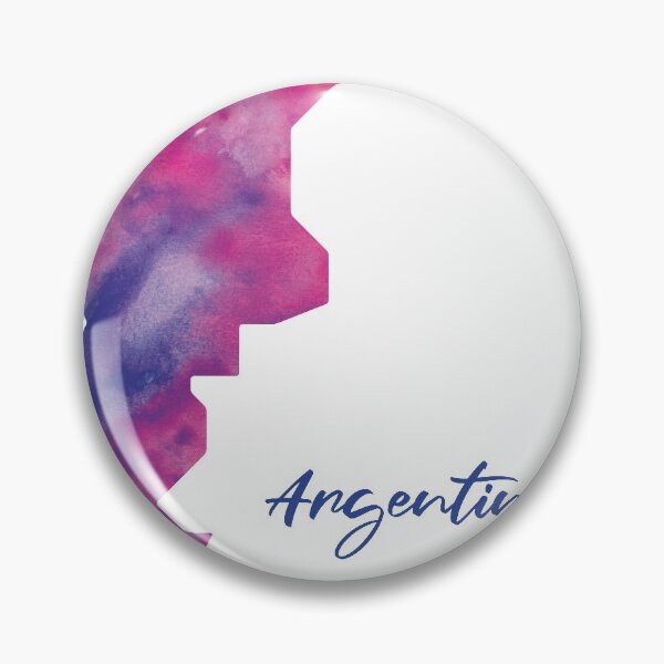 Item preview, Argentina Map in Watercolor (Purple, Blue and Pink) designed and sold by Geometricshow.