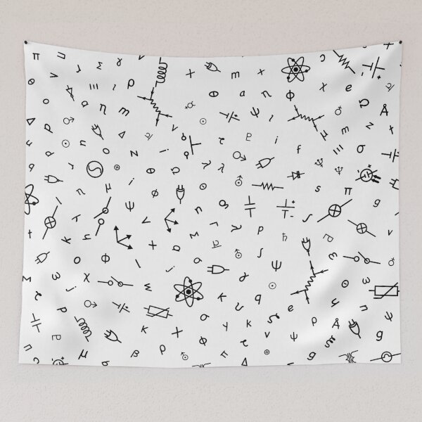 Item preview, Physics Symbols and Notation Pattern designed and sold by GeorgeLemon.