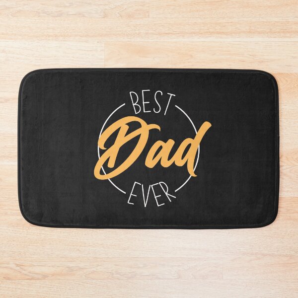 Item preview, Best dad ever typography on black background  designed and sold by JokeGysen.