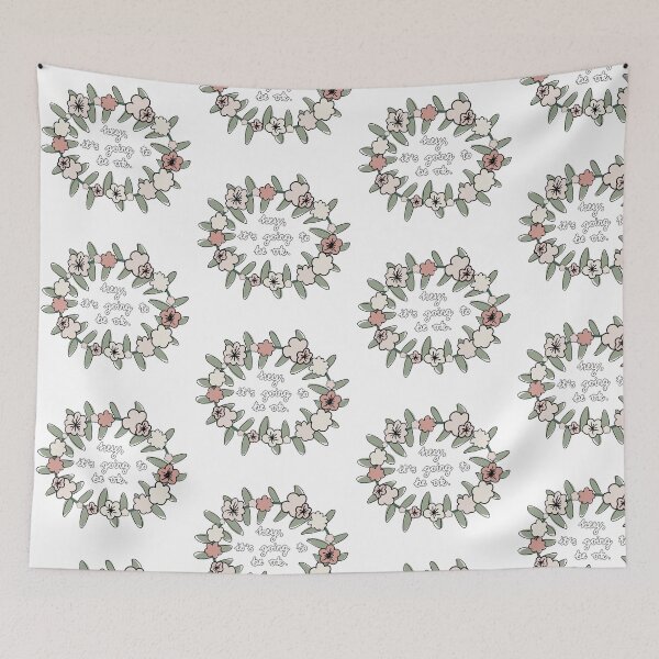 Item preview, Flower garland quote designed and sold by -crafty-cat-.